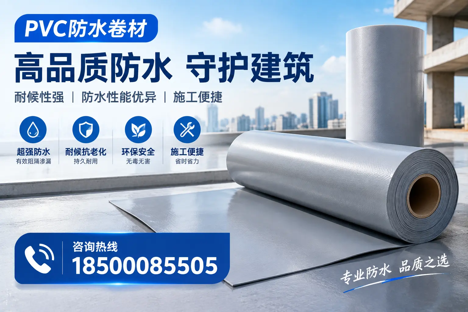 PVC防水卷材的防水效果评测，适合绵阳的科学依据